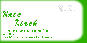 mate kirch business card